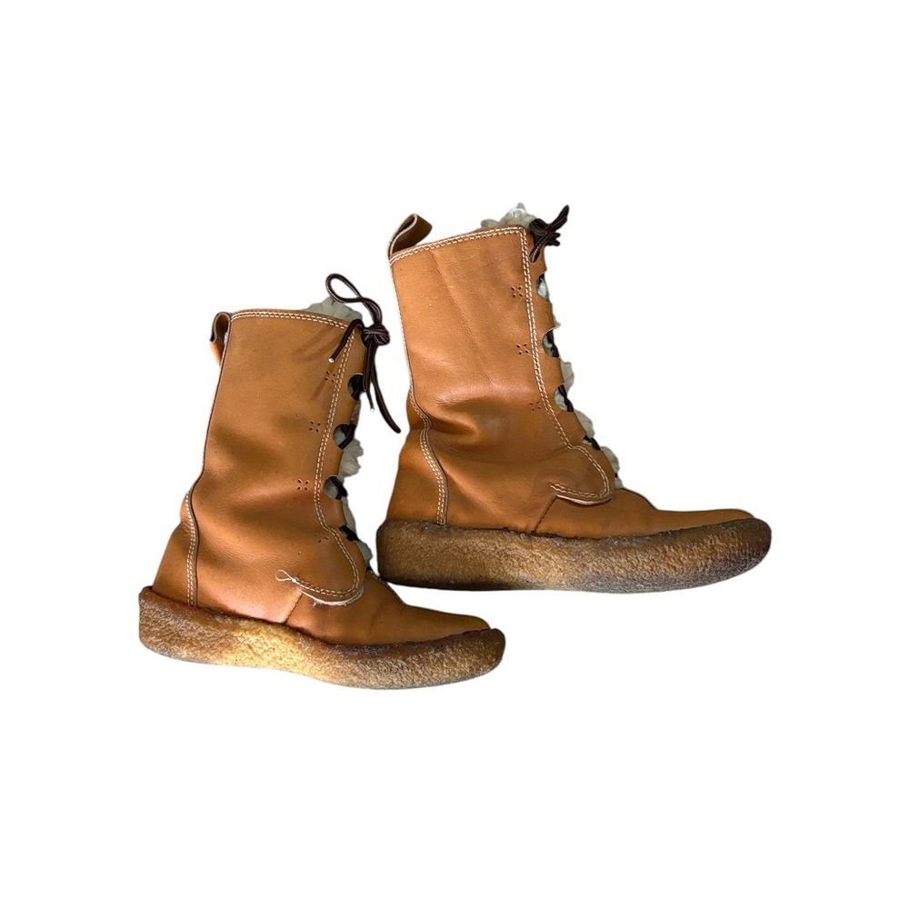 Blonde Canada Tan Leather Women's Boots 8 - Picture 4 of 12